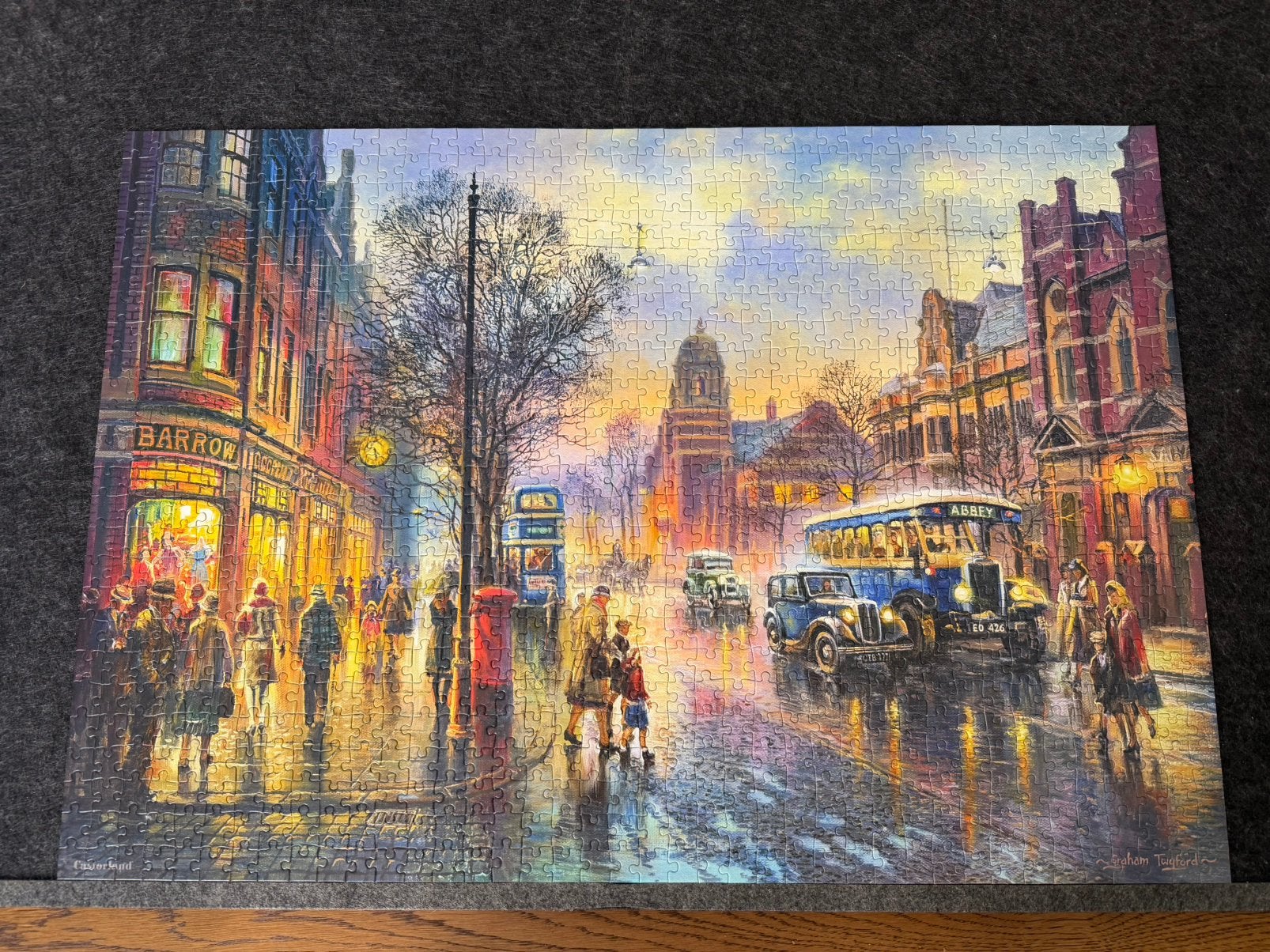 Castorland puzzel Abbey Road 1930’s, Ophalen of Verzenden, 500 t/m 1500 stukjes, Zo goed als nieuw