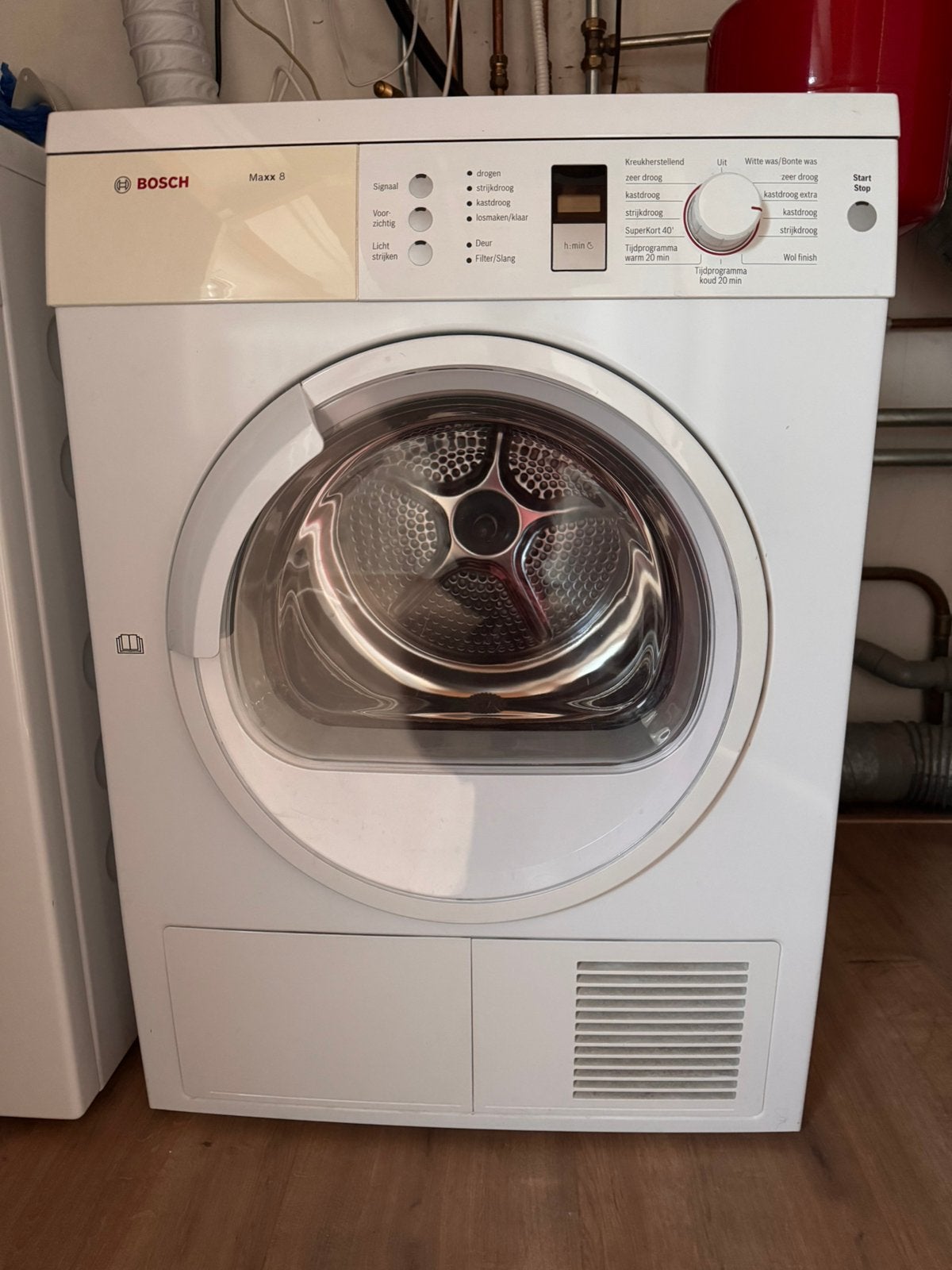 Wasdroger Bosch, 6 tot 8 kg, Gebruikt, Luchtafvoer, Anti-kreukfase