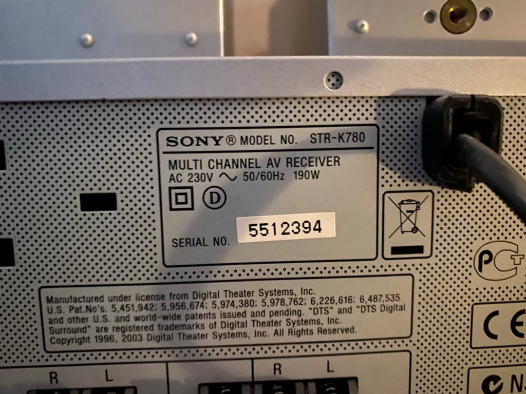 Sony STR-K780 Home Cinema Set met Subwoofer en Speakers, Ophalen, Gebruikt, 70 watt of meer, 5.1-systeem