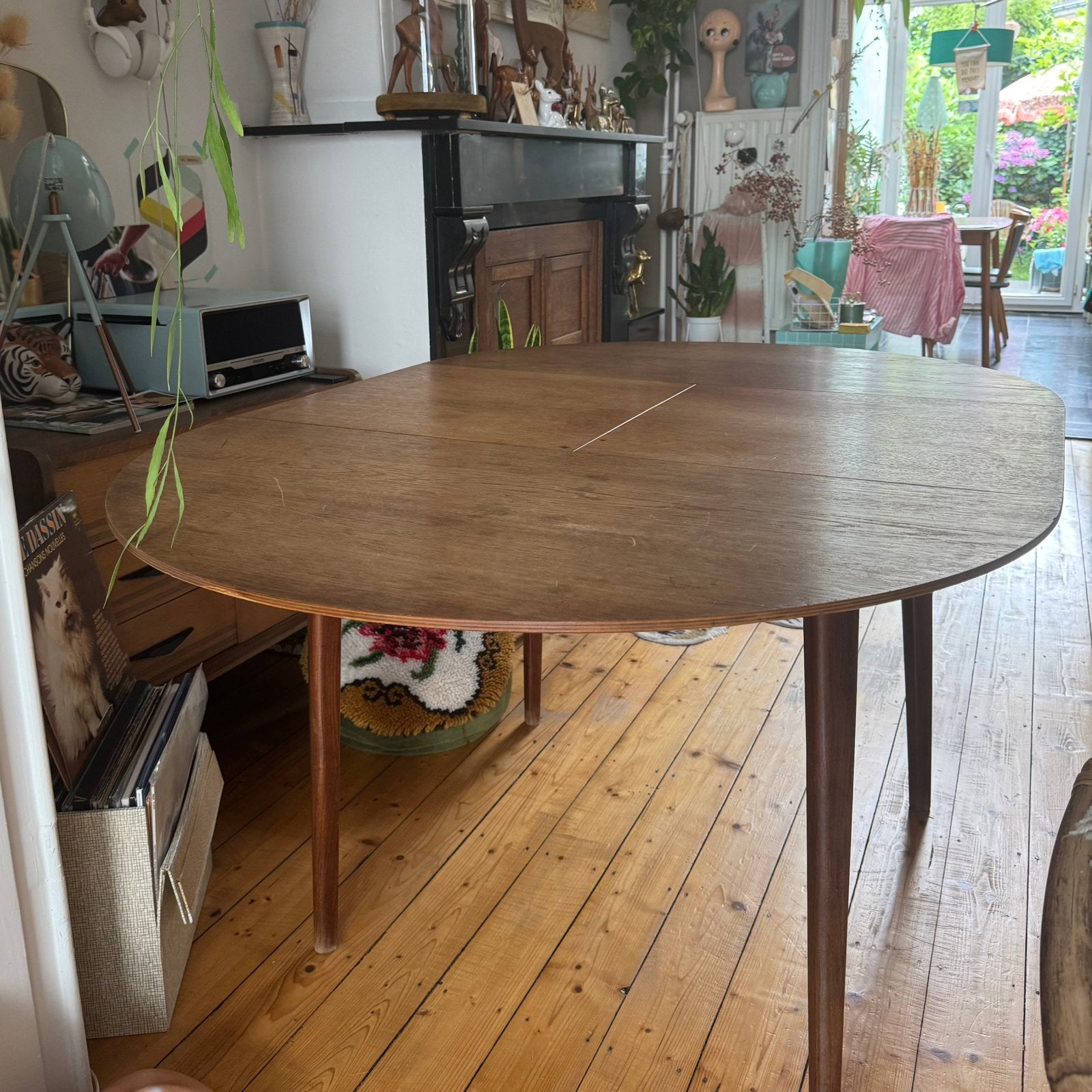 Vintage originele Pastoe uitschuifbare tafel TT05, Ophalen, Gebruikt, 100 tot 150 cm, Vijf personen of meer