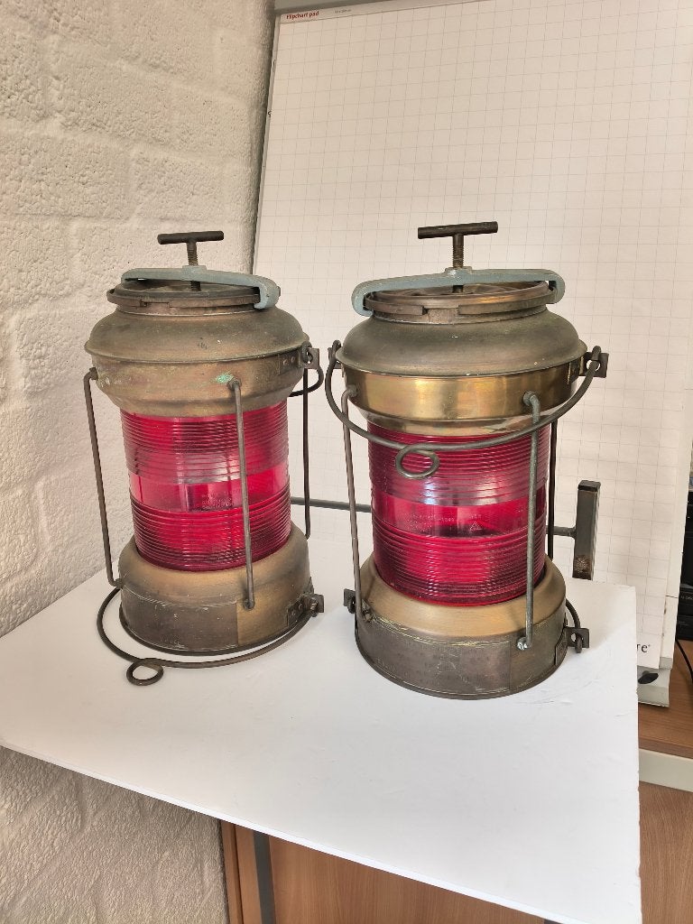 Scheepslantaarn Tito Debarbieri, Antiek en Kunst, Antiek | Koper en Brons, Ophalen, Brons