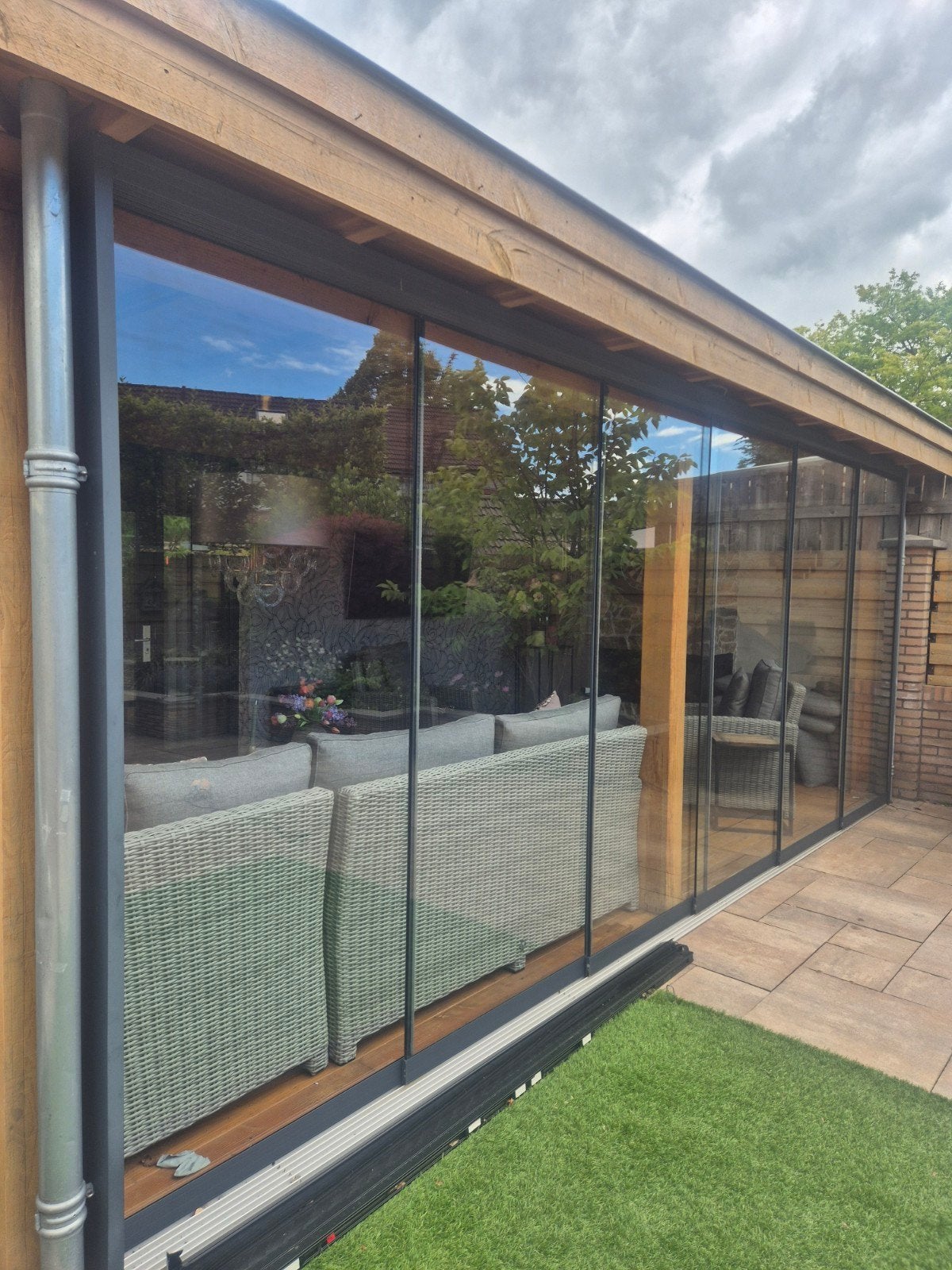 Glazen schuifwand, Tuin en Terras, Overkappingen, Ophalen of Verzenden