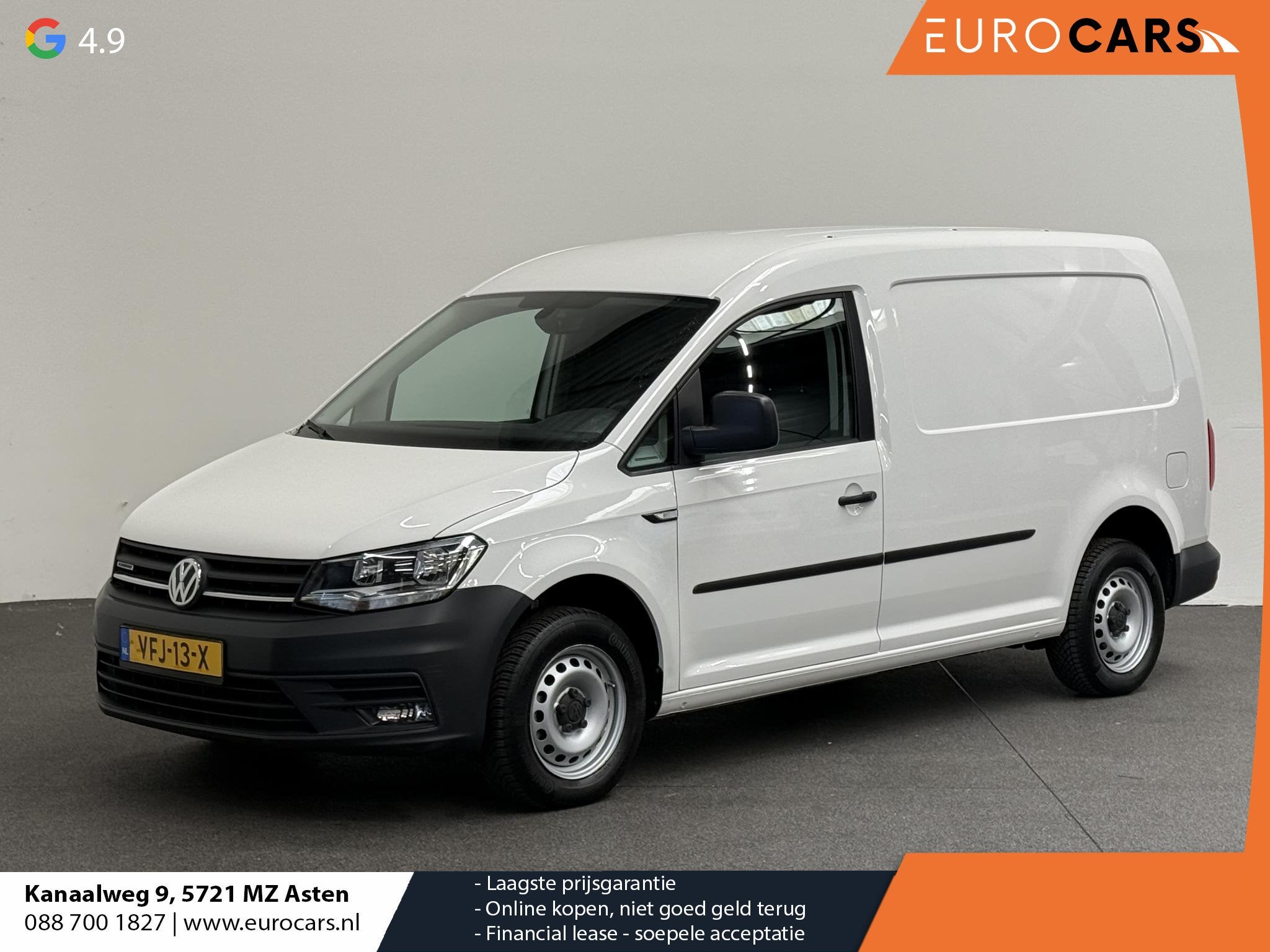 Volkswagen Caddy 1.4 TGI L2H1 EcoFuel Maxi Comfortline, Voorwielaandrijving, Stof, Gebruikt, Zwart