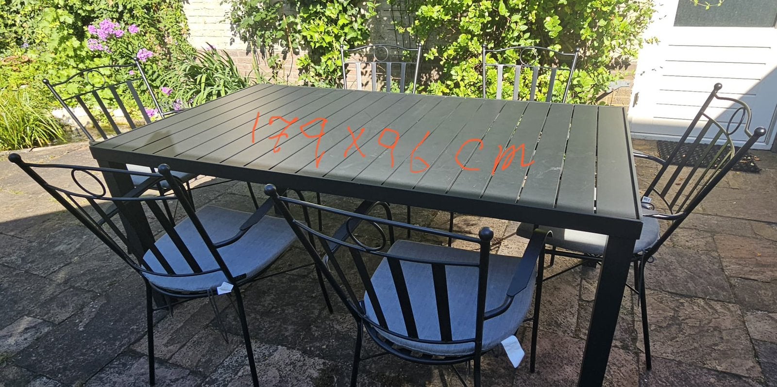 Central park “Ramira” Tuinset 6 stoelen, Tuin en Terras, Tuinsets en Loungesets, Ophalen, 6 zitplaatsen, Aluminium, Zo goed als nieuw