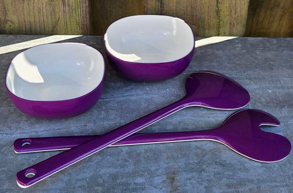Mepal purper servies delen, Ophalen of Verzenden, Wit, Overige typen
