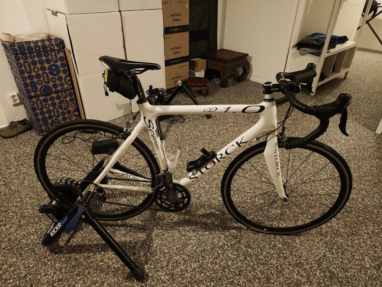 Storck Scenario CD 1.0 Carbon Fiets met Kickr Snap, 28 inch, Gebruikt, Carbon, 15 tot 20 versnellingen