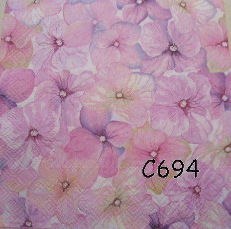 Servetten decoupage/bullet journal * hortensia C694, Verzenden, Nieuw