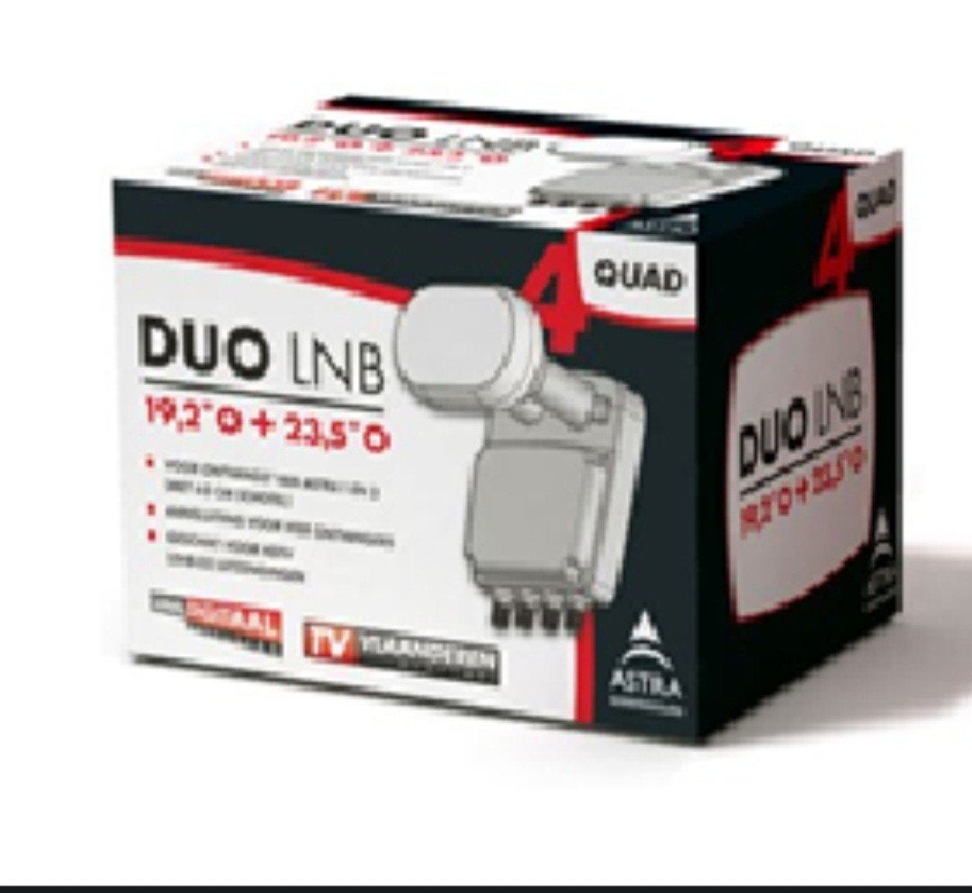 Duo LNB evt met schotel gebruikt, Ophalen of Verzenden, Gebruikt, Overige merken