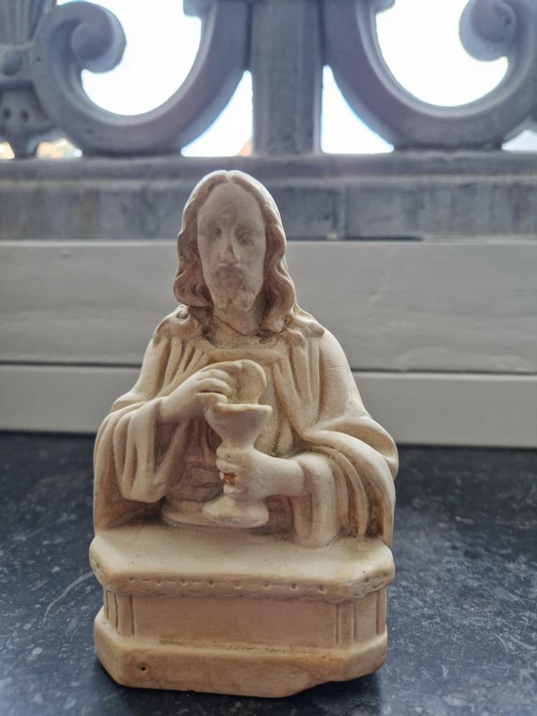 Antiek Jezus beeldje van pijpaarde, Antiek en Kunst, Ophalen of Verzenden