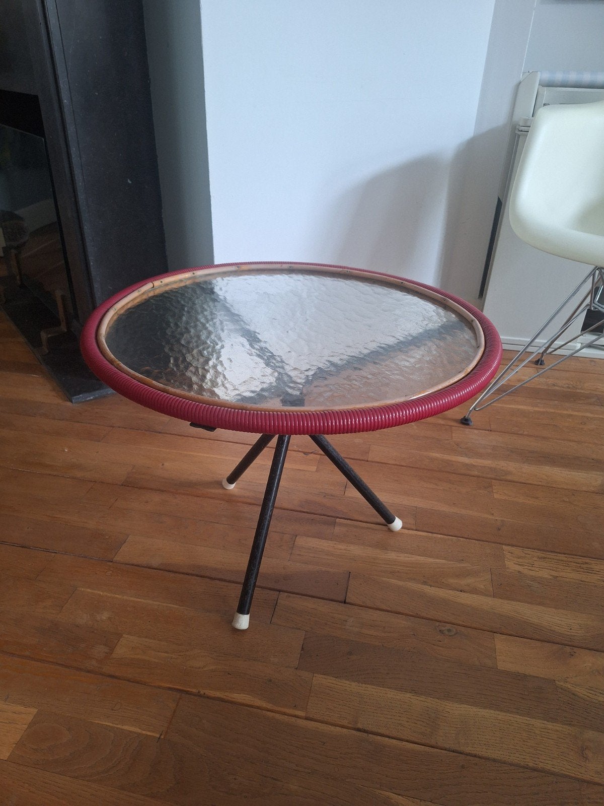 Rohe Noordwolde bijzettafel, diameter 56cm, hoogte 43cm, Huis en Inrichting, Tafels | Bijzettafels, Gebruikt, Rond, Vintage, Mid-century