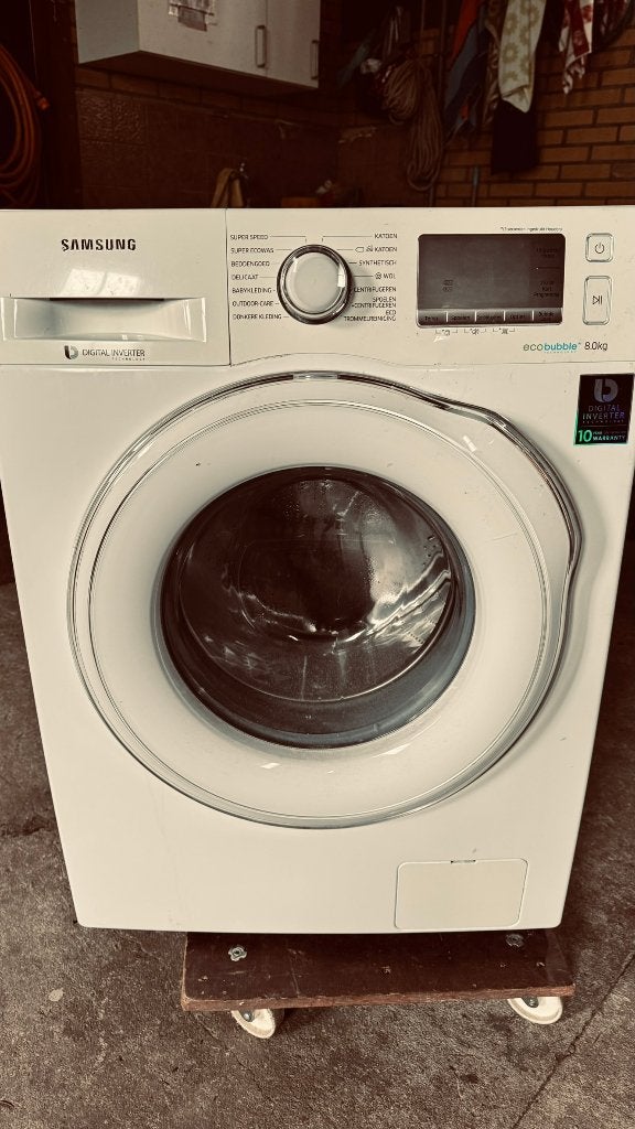 Samsung EcoBubble wasmachine 8 kg – voor handige klusser, Ophalen, Gebruikt, Wolwasprogramma, Voorlader