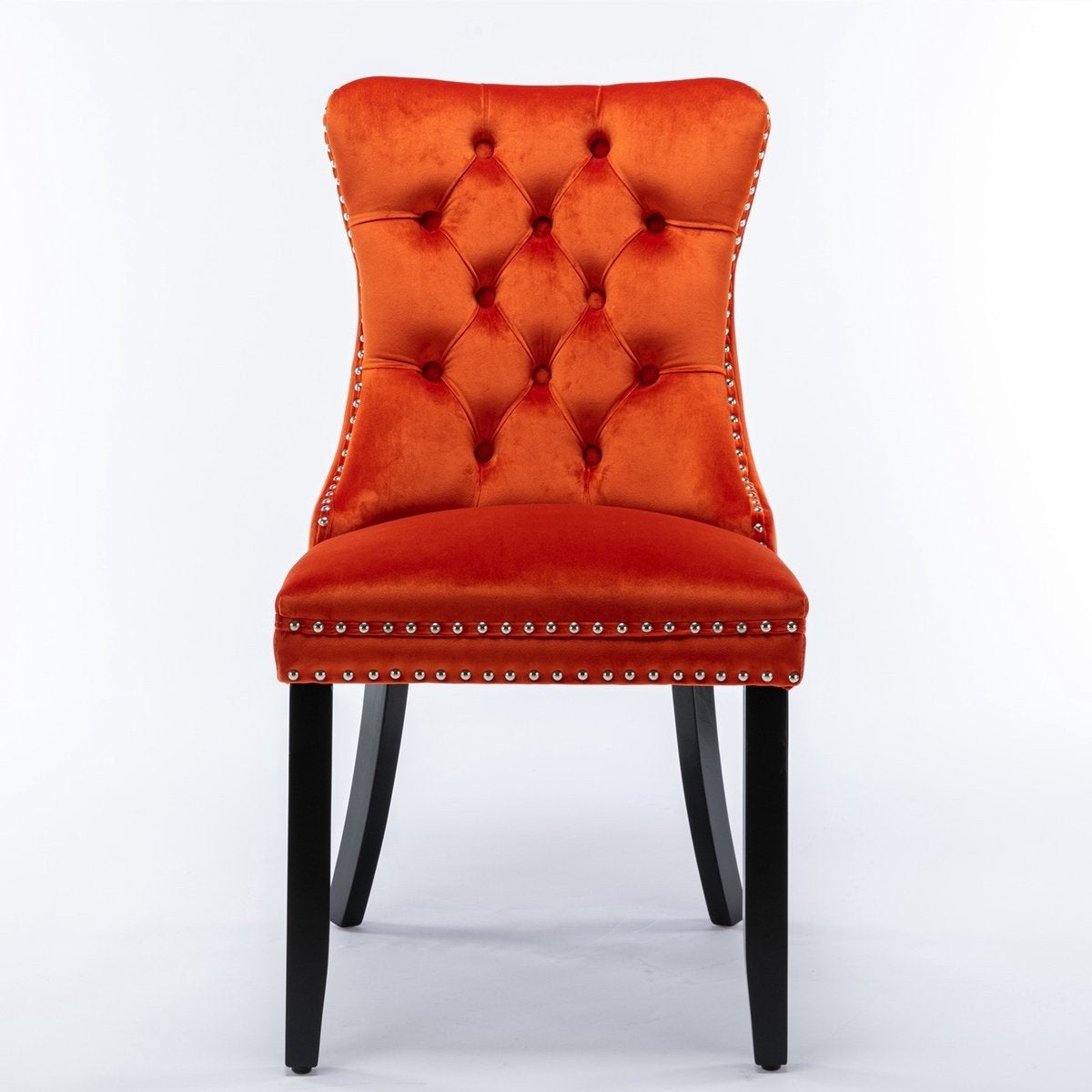Nieuwe Oranje Fluweel Eetkamerstoelen 4 stuks ruilen, Ophalen, Overige kleuren, Nieuw, Vier