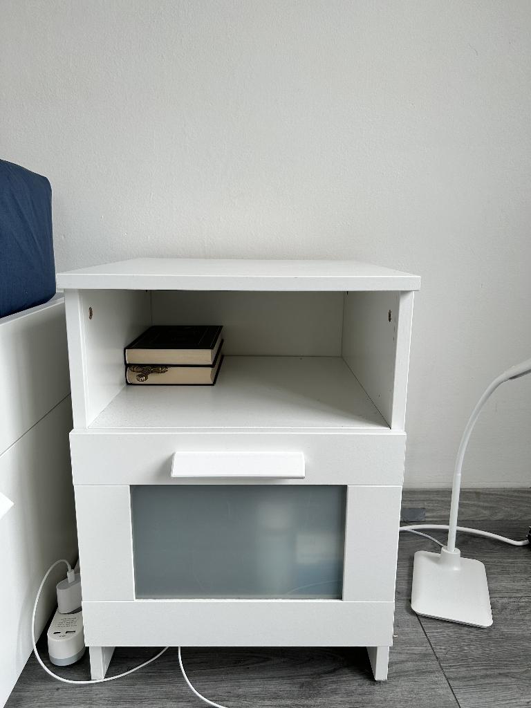 Ikea BRIMNES bedside table 41x40x54, Ophalen, Minder dan 45 cm, Zo goed als nieuw, 70 cm of meer