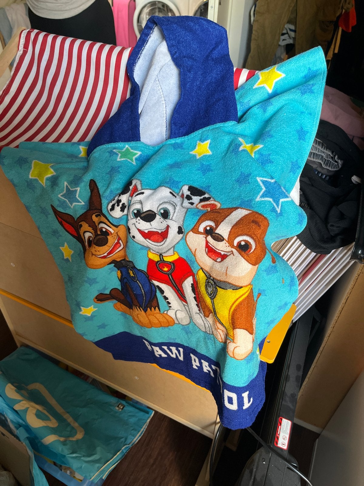 Paw Patrol badcape met capuchon - Ideaal voor na het zwemmen, Ophalen of Verzenden, Gebruikt