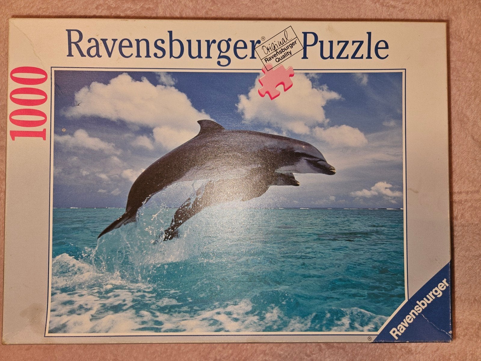 Ravensburger legpuzzel 1000 stukjes dolfijnen, Ophalen of Verzenden, 500 t/m 1500 stukjes, Gebruikt