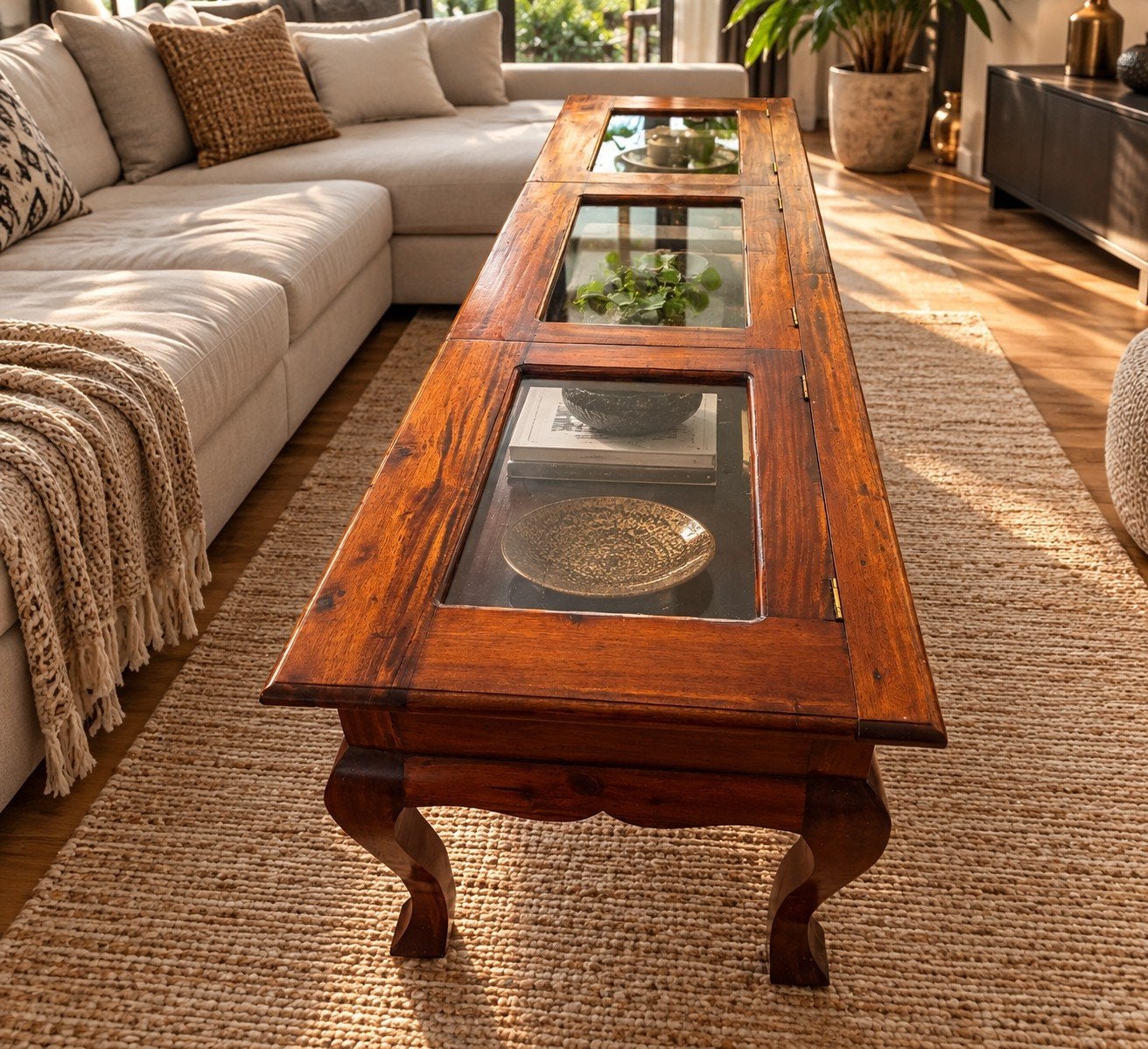 Unieke Houten Vitrinetafel - Klassiek & Stijlvol, Ophalen