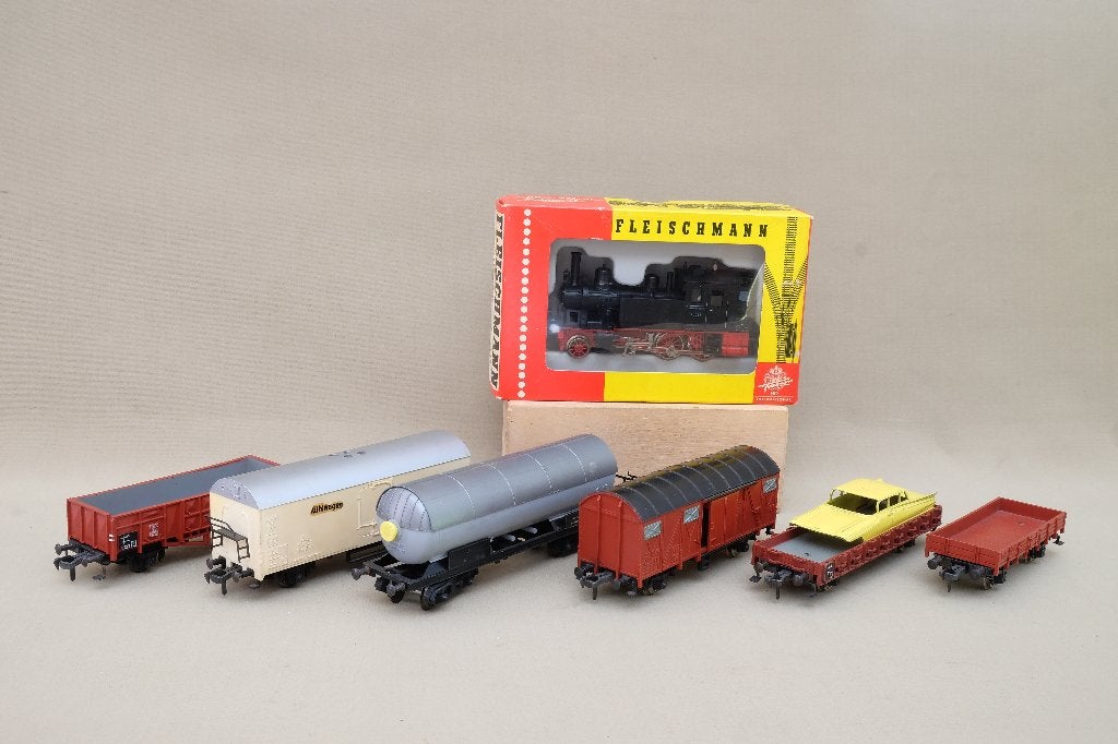 Fleischmann locomotief en wagons  HO, Hobby en Vrije tijd, Modeltreinen | H0, Gebruikt, Fleischmann, Ophalen of Verzenden, Analoog