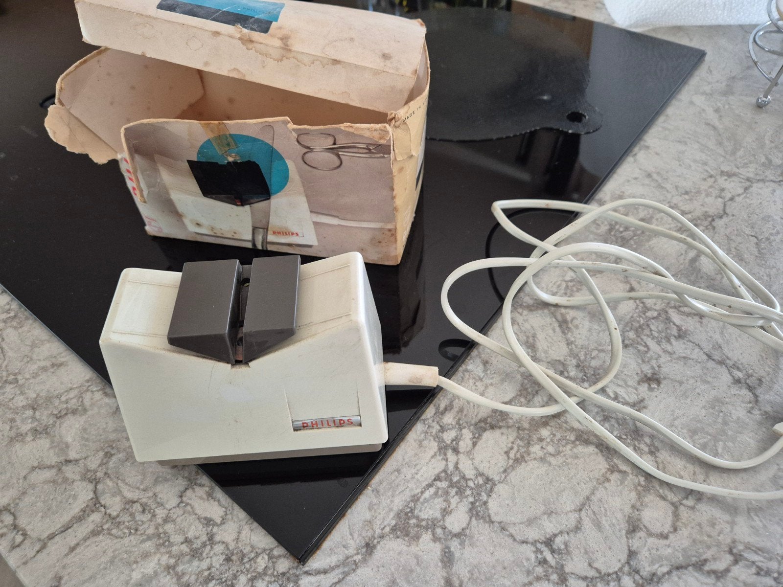 Vintage Philips HM 3600 T Messenslijper - Made in Holland, Ophalen of Verzenden, Gebruikt, Kunststof, Wit