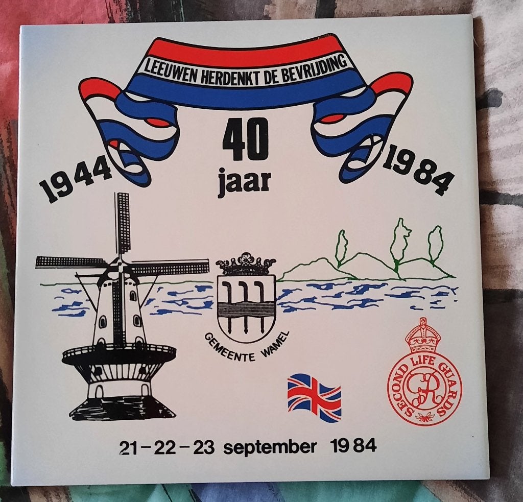 tegel Leeuwen herdenkt de bevrijding 40 jaar, Ophalen of Verzenden, Overige soorten, Nederland