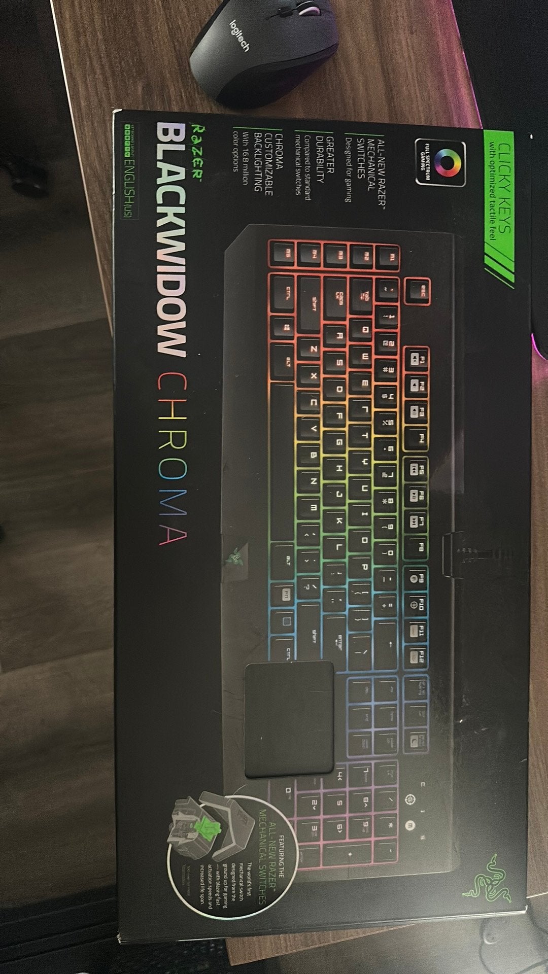 Razer BlackWidow Chroma Gaming Toetsenbord, Computers en Software, Gebruikt, Gaming toetsenbord, Ophalen of Verzenden, Qwerty