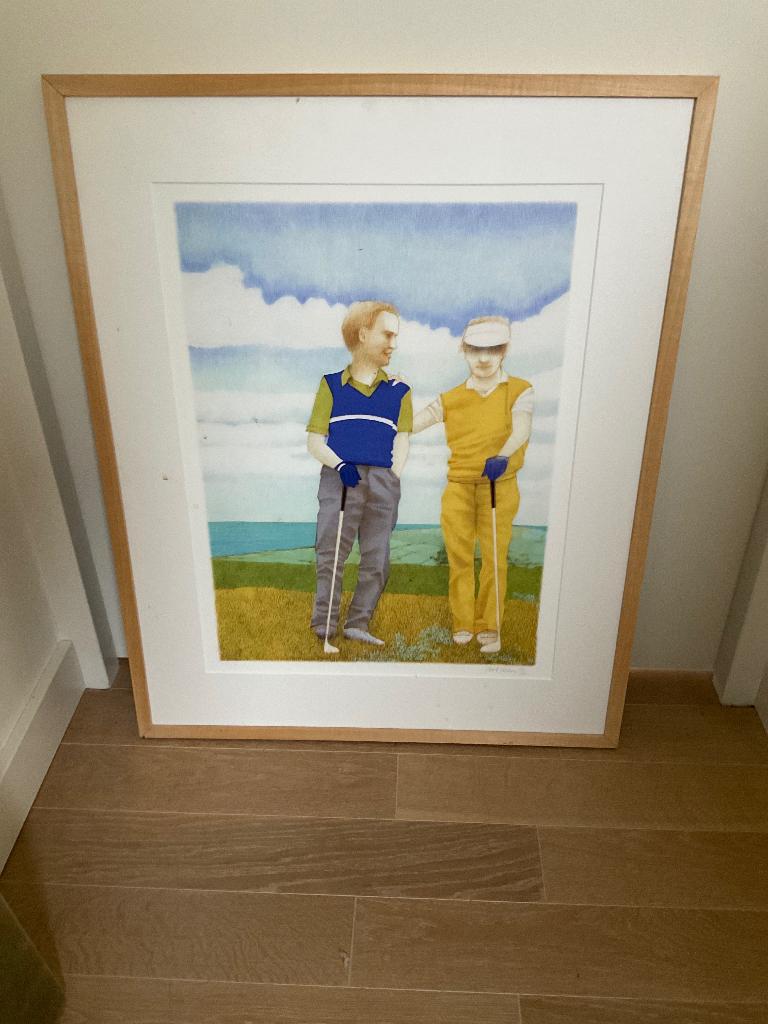 Litho “About Golf” van Aat Verhoog, Antiek en Kunst, Kunst | Litho's en Zeefdrukken, Ophalen