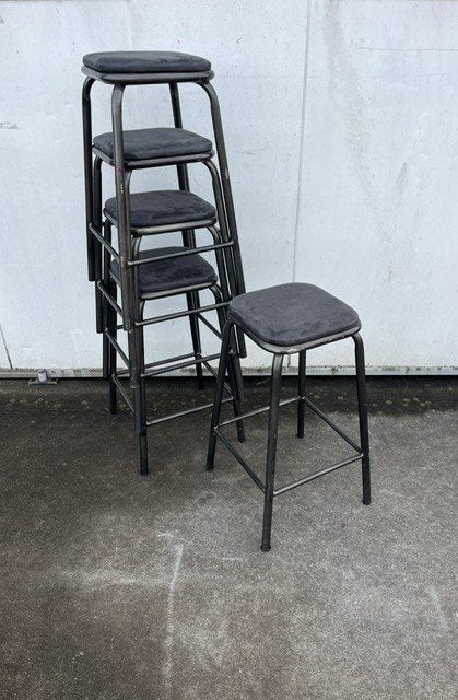 40 horeca bar bijzet krukken half hoog stapelbaar kookeiland, Ophalen, 5 krukken of meer, Met voetsteun, 60 tot 90 cm