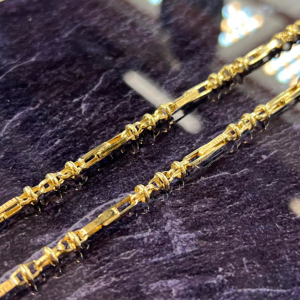 14 karaat gouden ketting prachtig schakel monte carlo, Ophalen of Verzenden, Nieuw, Goud