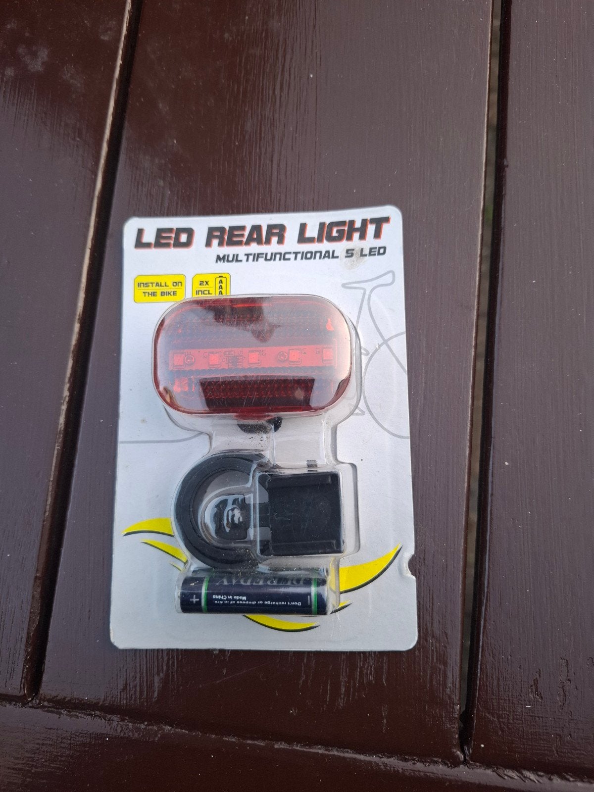 LED Achterlicht Multifunctioneel 5 LED Fietsverlichting, Ophalen of Verzenden, Nieuw, Batterij, Achterlicht