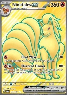NINETALES EX 186/165 - MEW 151, Ophalen of Verzenden, Nieuw, Losse kaart, Foil
