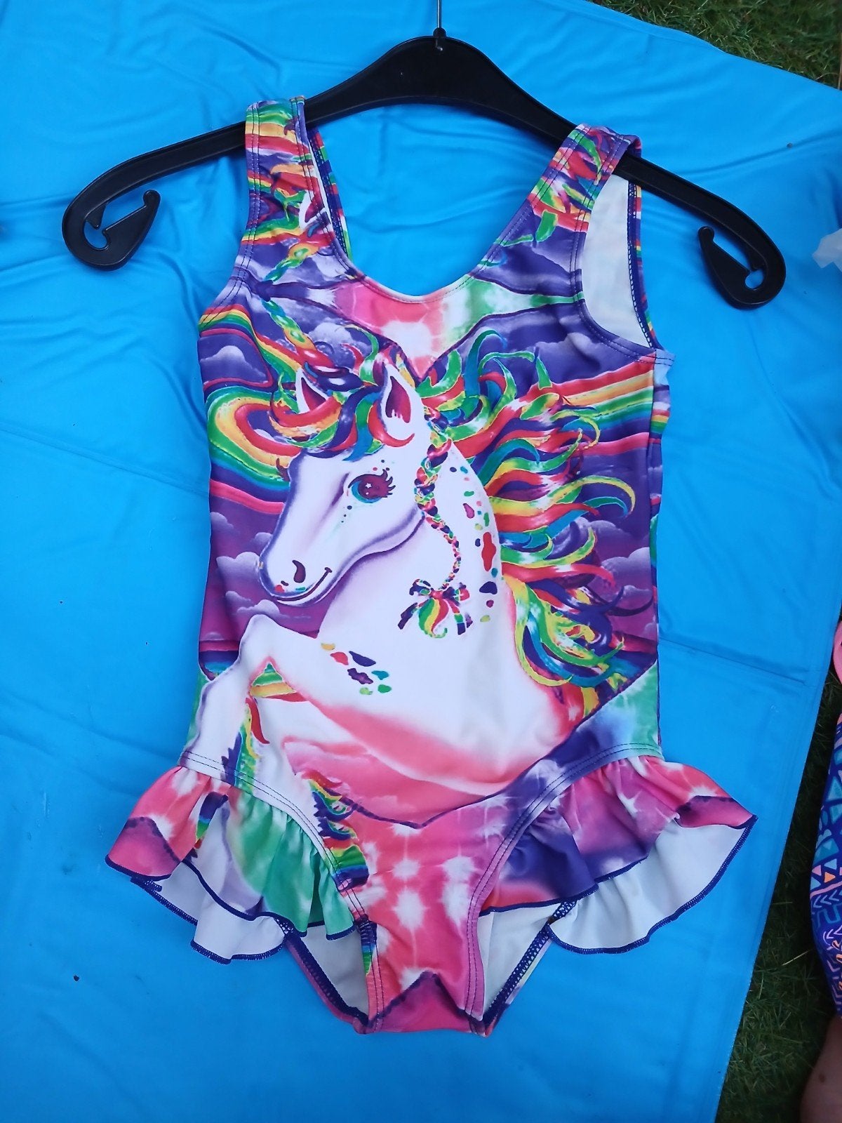 Badpak maat 130 met unicorn afbeeldingen, Kinderen en Baby's, Gebruikt, Meisje, Badpak, Overige maten