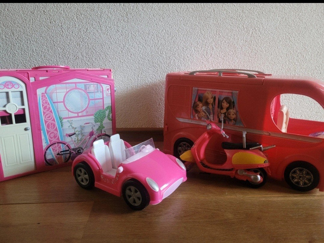 Barbie Camper en Huis Speelset, Ophalen, Gebruikt, Barbie