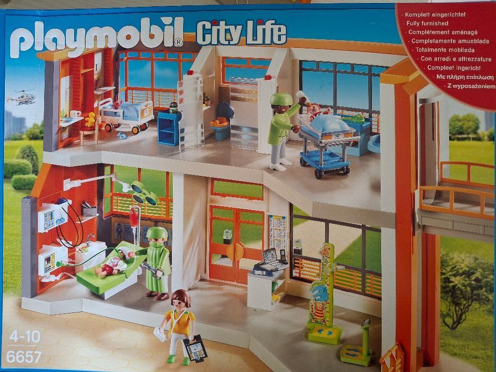 Playmobil kinderziekenhuis 6657 met oogarts en tandarts, Ophalen, Gebruikt, Complete set