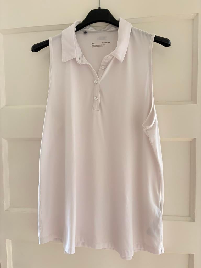J.Lindeberg Dames Golfpolo Wit XL - Zeer Goede Staat, Wit, Ophalen of Verzenden, Zo goed als nieuw, Maat 46/48 (XL) of groter
