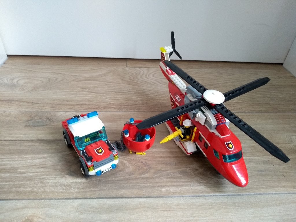 LEGO City 7206 Brandweerhelikopter, Ophalen, City, Lego, Zo goed als nieuw