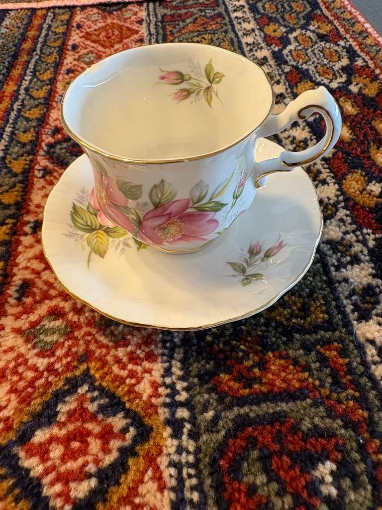 Paragon prairy rose kop en schotel, Ophalen of Verzenden, Zo goed als nieuw, Porselein, Kop en/of schotel