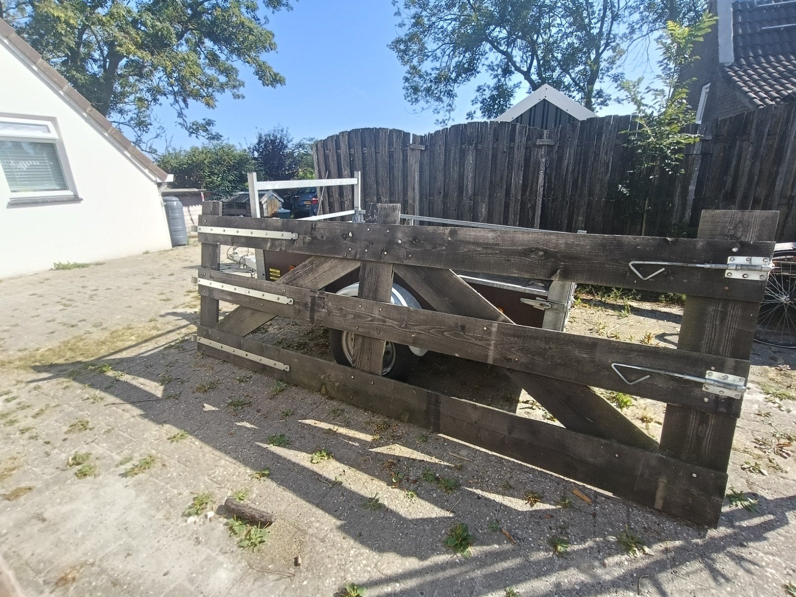 Tuinhek, Tuin en Terras, Ophalen, Gebruikt, Hout, Tuinhek