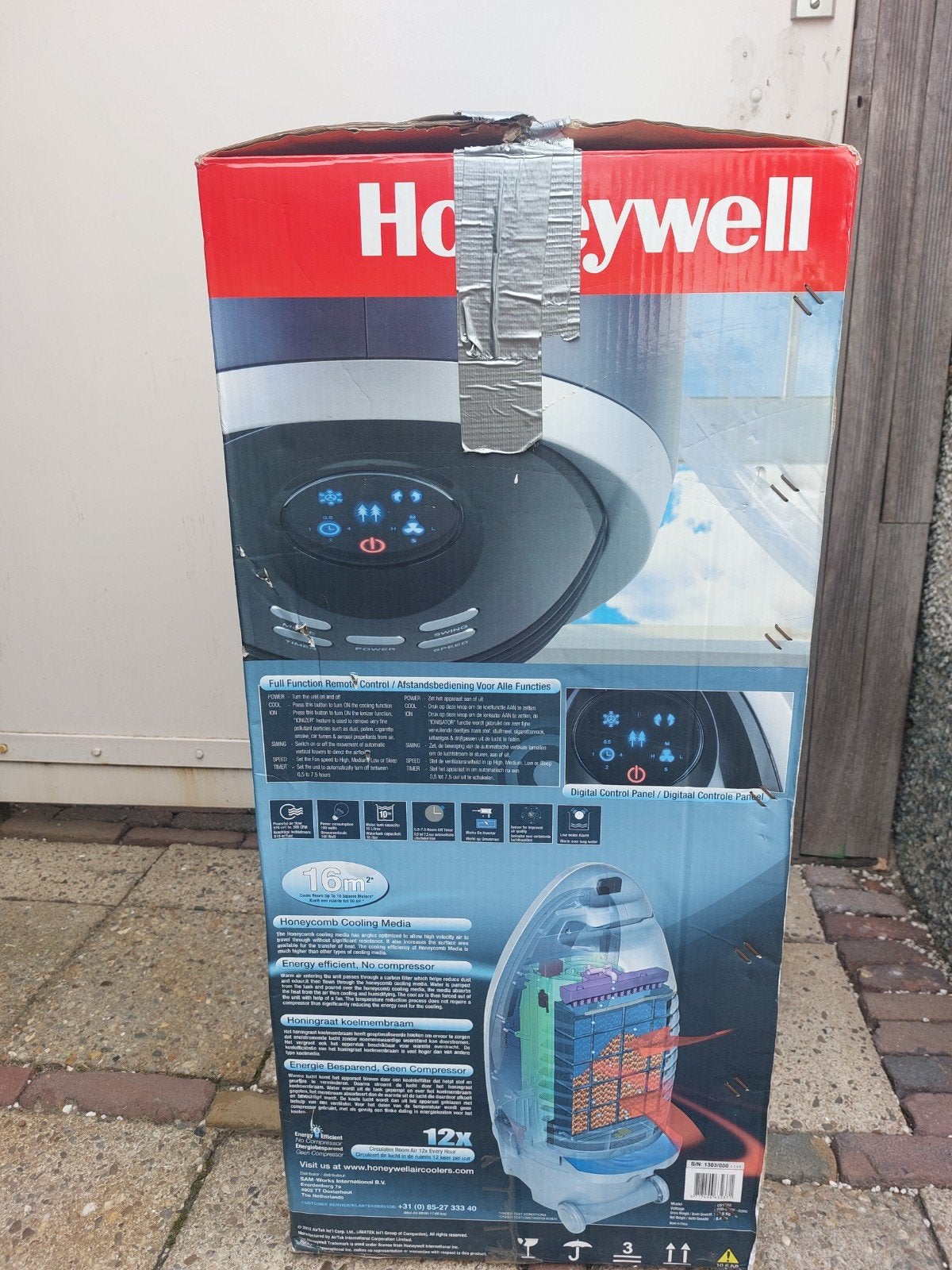 mobiele airco honeywell, Witgoed en Apparatuur, Airco's, Ophalen, Minder dan 60 m³, 3 snelheden of meer, Zo goed als nieuw