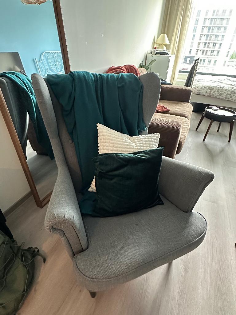 Grijze IKEA fauteuil / stoel, Ophalen, Gebruikt, Eén, Stof