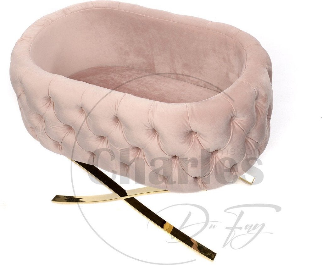 Luxe Baby Wieg - Velours/Velvet Roze, Kinderen en Baby's, Babywiegjes en Ledikanten, Ophalen, Nieuw, Wieg