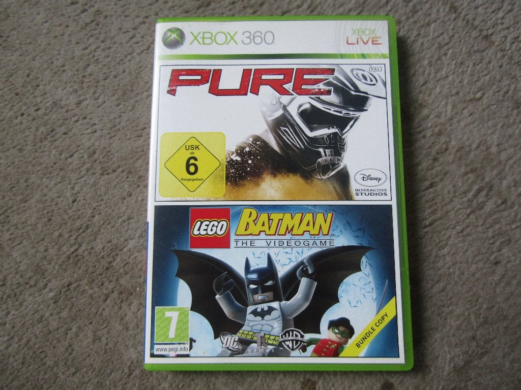 Xbox spellen: Pure en Batman. 2 in 1, Avontuur en Actie, Gebruikt, 1 speler, Ophalen of Verzenden
