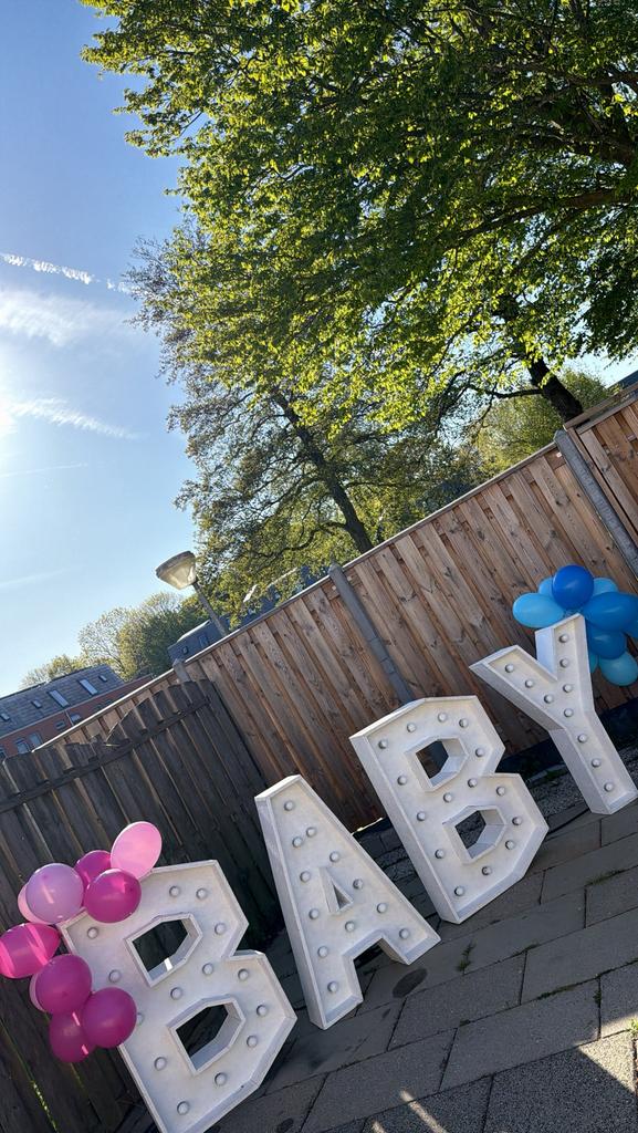 Led letters te huur Baby / marry me / party, Ophalen of Verzenden, Zo goed als nieuw