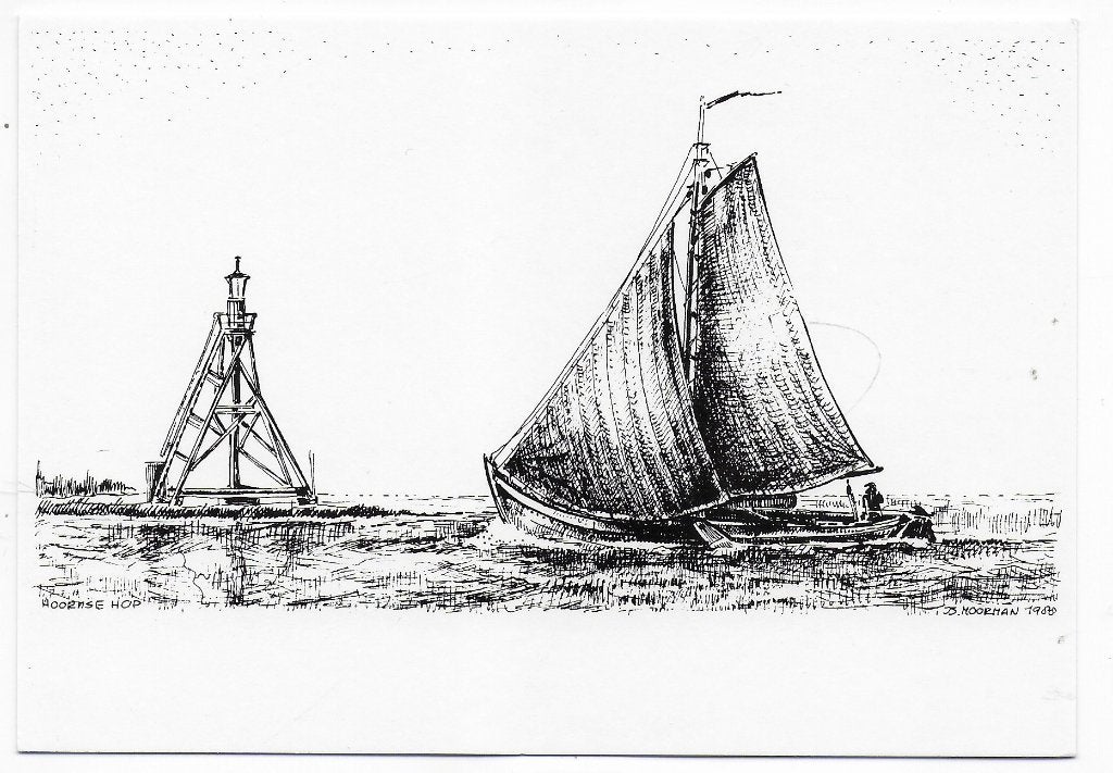 Botter op het Ijsselmeer Ongelopen Ansichtkaart (B7899 ), Ophalen of Verzenden, 1980 tot heden, Gelopen