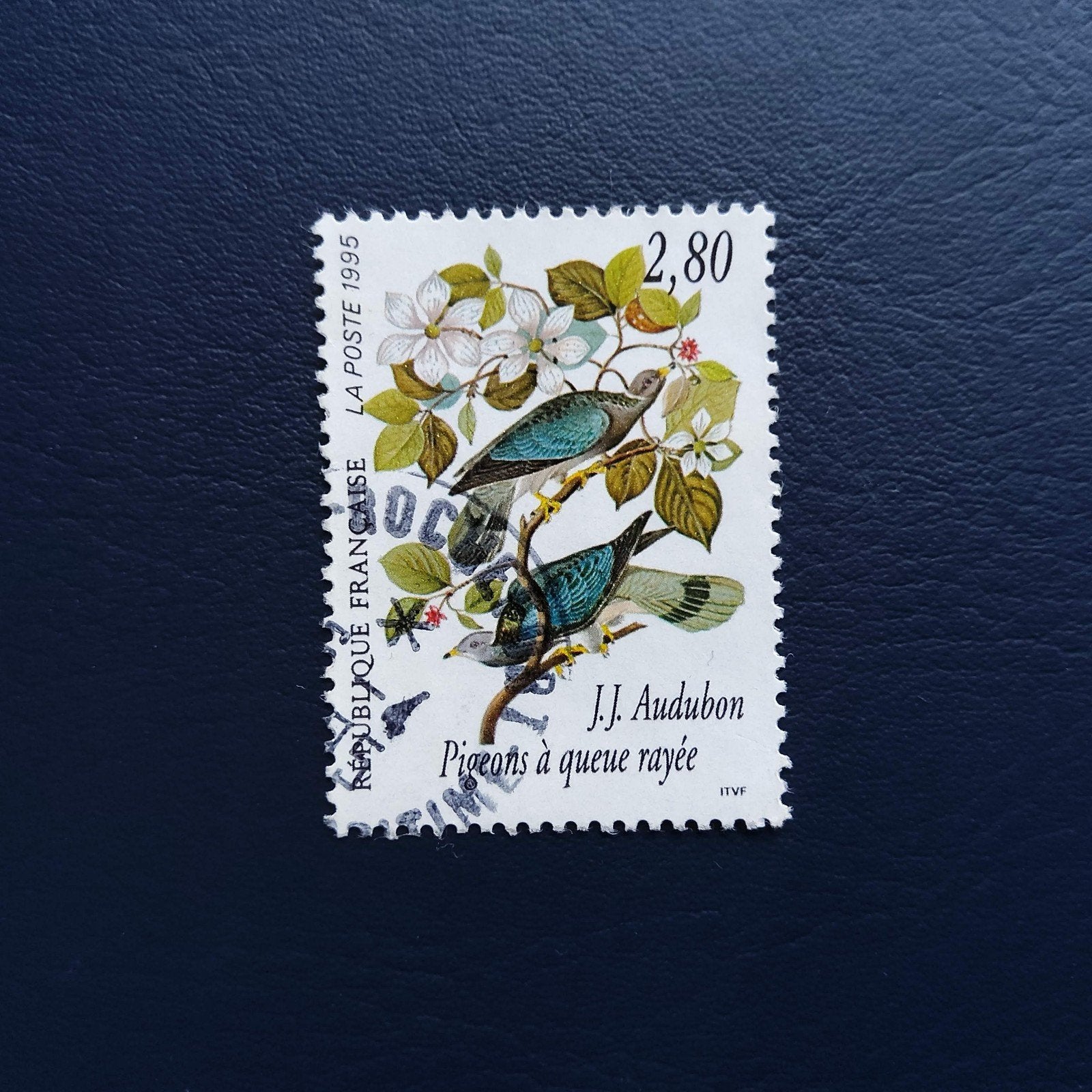 Frankrijk 1995 Postzegel J.J. Audubon Pigeons à queue rayée, Ophalen of Verzenden, Gestempeld
