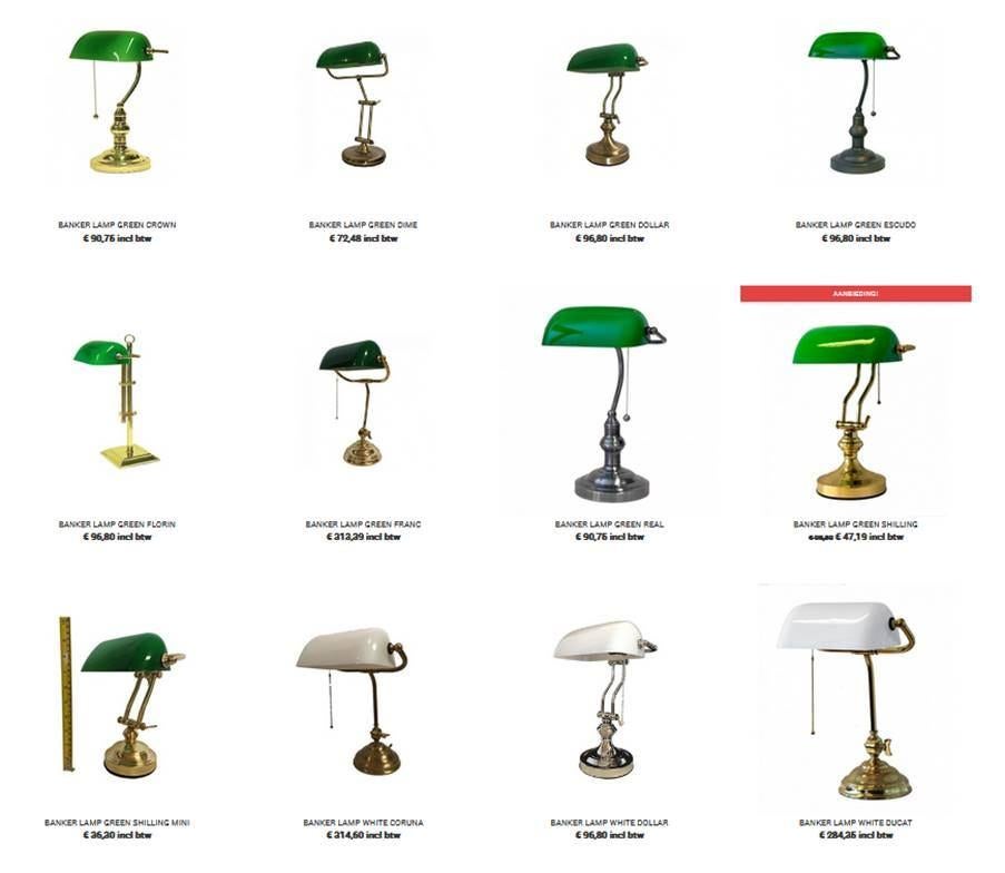 Groene Notarislampen - mini Mr Visser lamp al vanaf  €59,99, Huis en Inrichting, Ophalen, Nieuw, Glas