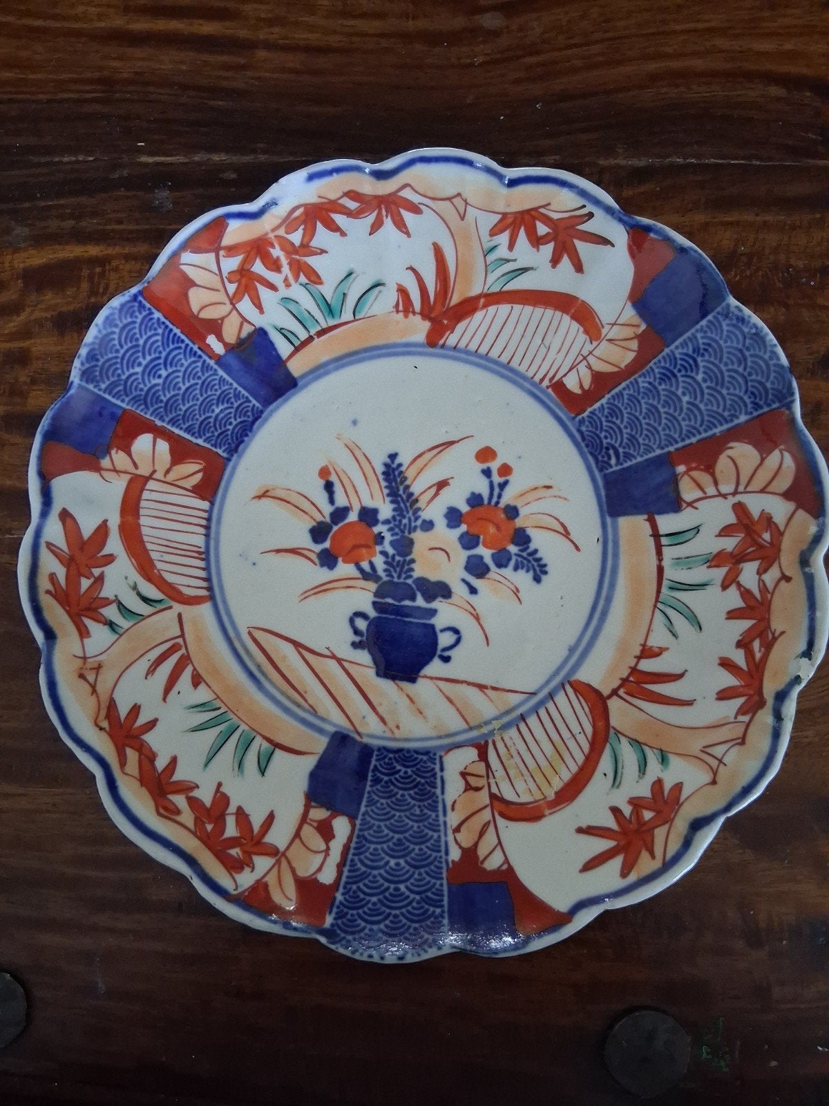 Antiek Japans Imari Porseleinen Bord - Handgeschilderd, Antiek en Kunst, Antiek | Porselein, Ophalen of Verzenden
