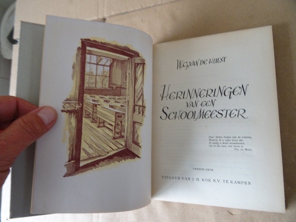 W. G. Van de Hulst Herinneringen van een schoolmeester 1949, Zo goed als nieuw, Nederland, W. G. Van de Hulst, Ophalen of Verzenden