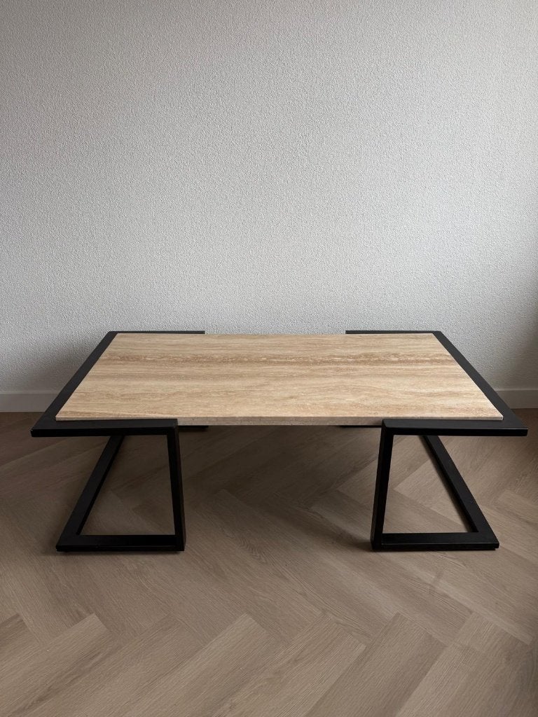 Luxe Travertin Salontafel | Moderne Design Tafel | Outlet, Ophalen, 3194DD, 100 tot 150 cm, Nieuw