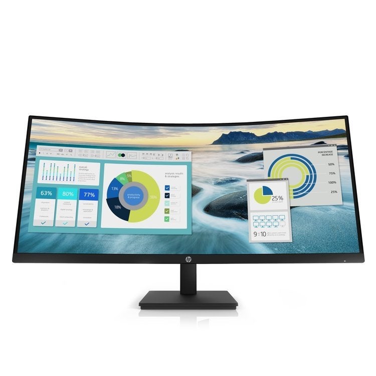 HP P34hc G4 34-inch WQHD USB-C Curved Monitor, Ophalen, IPS, Curved, Zo goed als nieuw