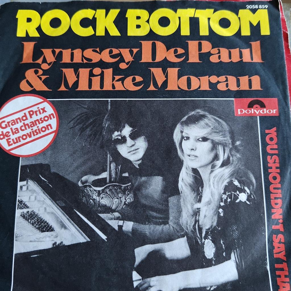 Lynsey De Paul & Mike Moran - Rock Bottom (Eurovision), Cd's en Dvd's, Gebruikt, Fotohoes, 7 inch, Single