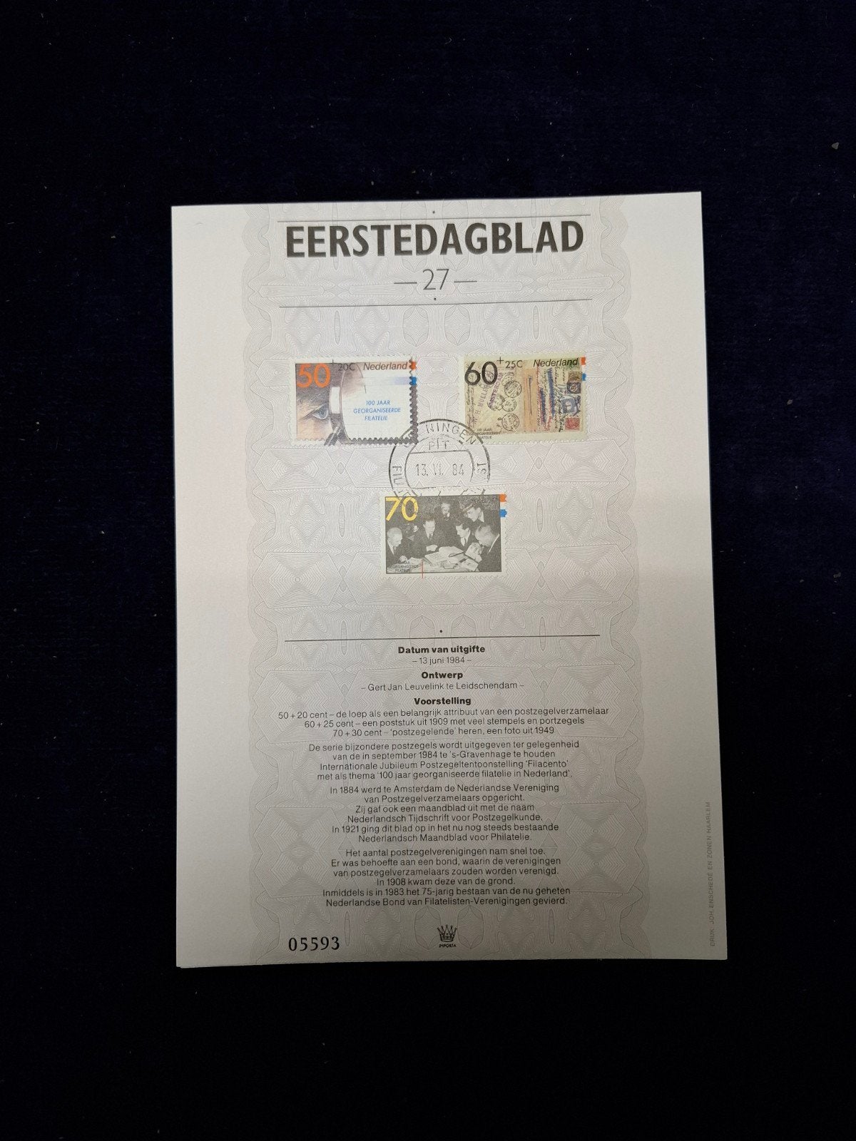 Eerste dagblad 27, postzegels Nederland 1984, Postzegels en Munten, Ophalen of Verzenden